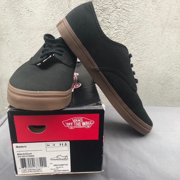 vans madero black gum